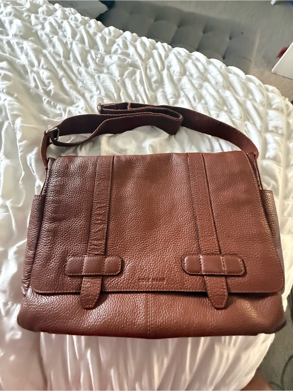 Cole Haan Brown Leather Messenger Bag